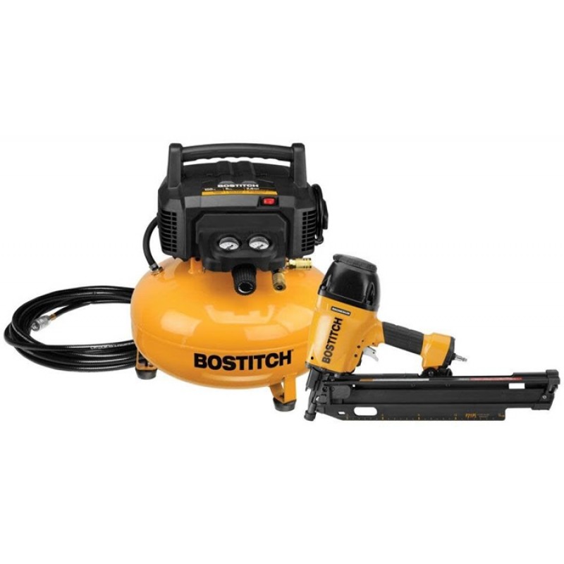 Bostitch 21 Pneumatic Framing Nailer Compressor & Hose Combo Kit