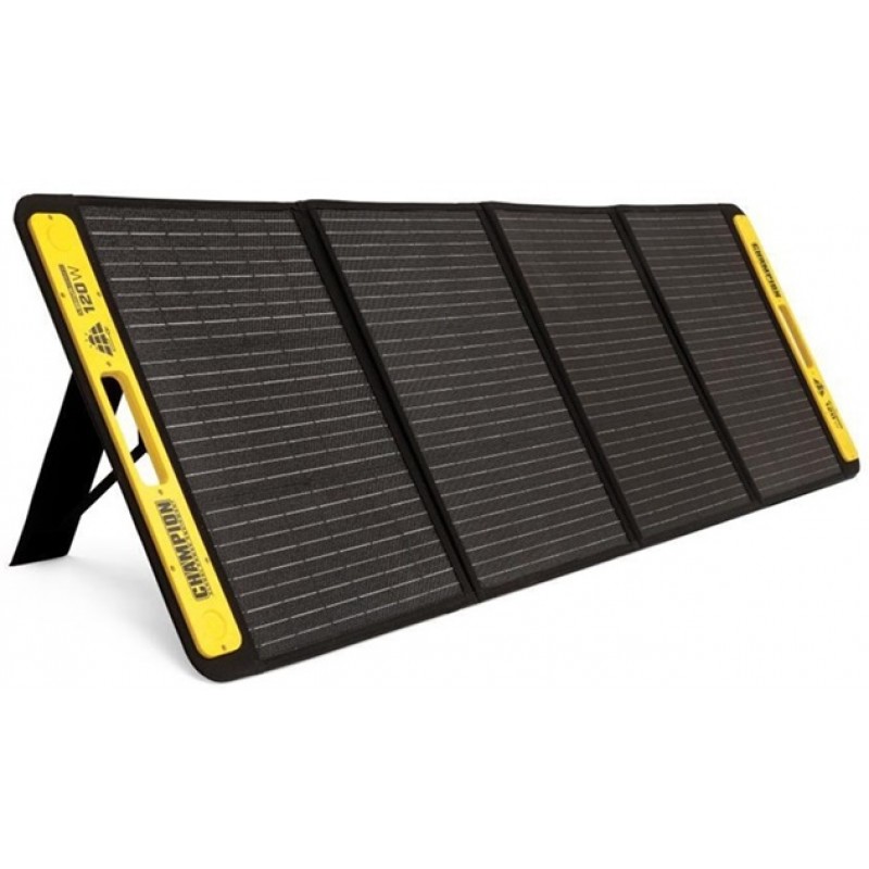 Champion Power Equipment 120-Watt Portable Foldable Solar Panels with Extension Cable and Kickstand