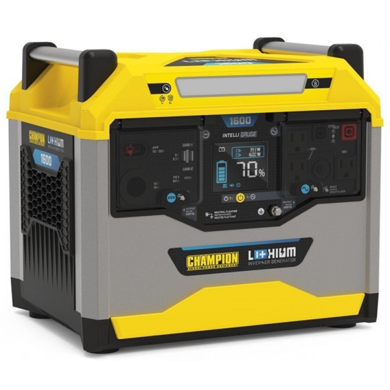 Champion Power Equipment 1638 Watt Hour 3200/1600W Power Station Lithium Ion Battery Solar Generator Portable