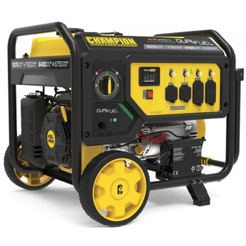 Champion Power Equipment 7500 Watt Dual Fuel Portable Generator with Electric Start