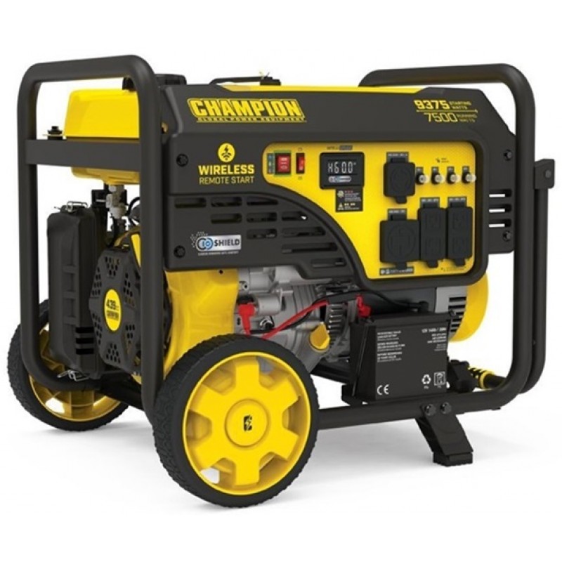 Champion Power Equipment 7500-Watt Portable Generator with Wireless Remote Start with CO Shield