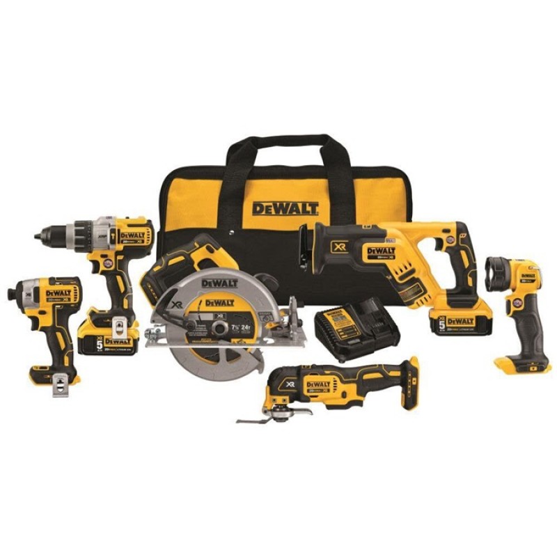 DEWALT 20 V MAX XR Li-ion 6-TOOL Combo Kit