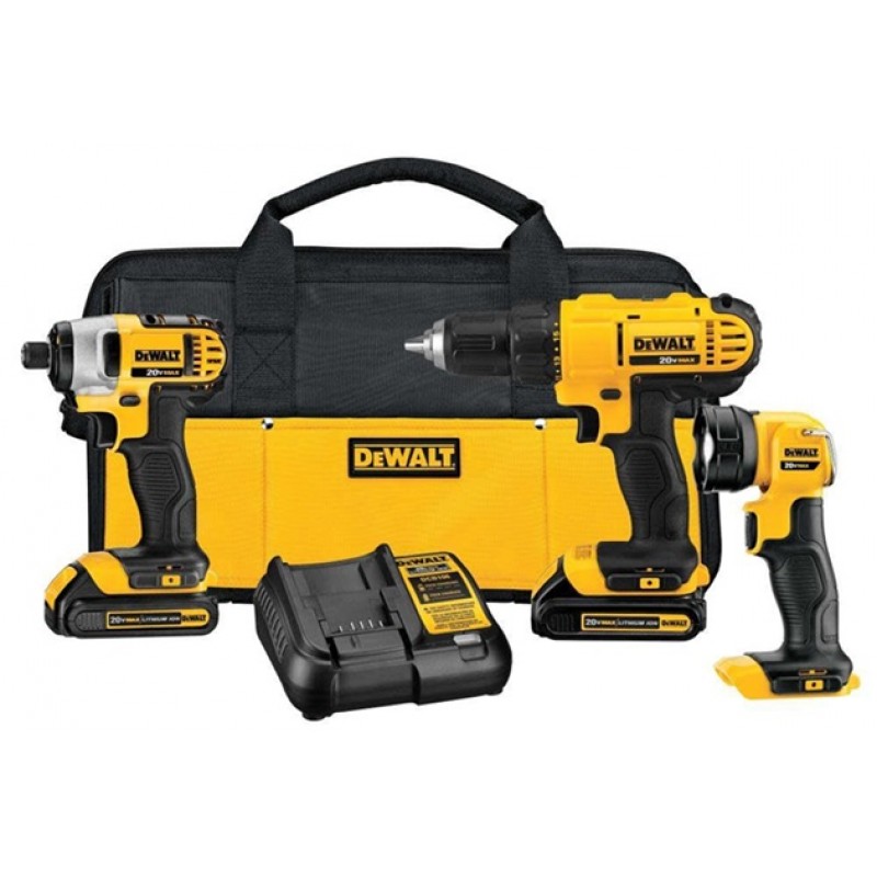 DEWALT 20V MAX 3 Tool Combo Lithium Ion Kit