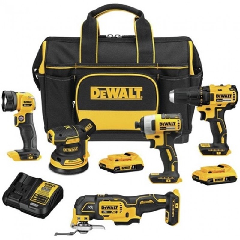 DEWALT 20V MAX Brushless 5-Tool Kit with Soft Storage