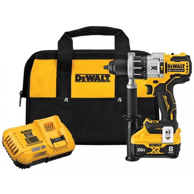 DEWALT 20V MAX POWER DETECT XR 1/2In Brushless Hammer Drill/Driver Kit