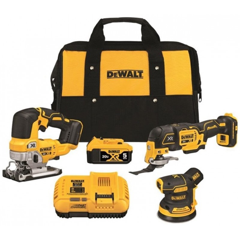 DEWALT 20V MAX XR 3 Tool Woodworking Brushless Kit