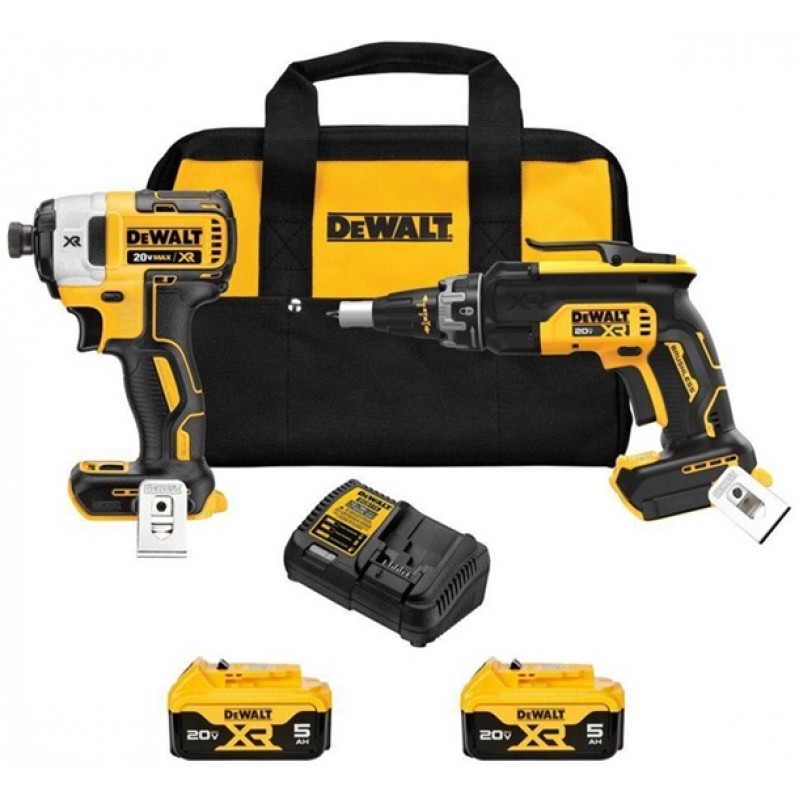 DEWALT 20V MAX XR Drywall Screwgun & Impact Driver Combo Kit