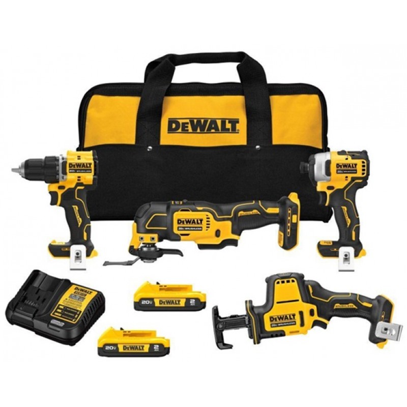 DEWALT ATOMIC 20V MAX Brushless 4 Tool Combo Kit