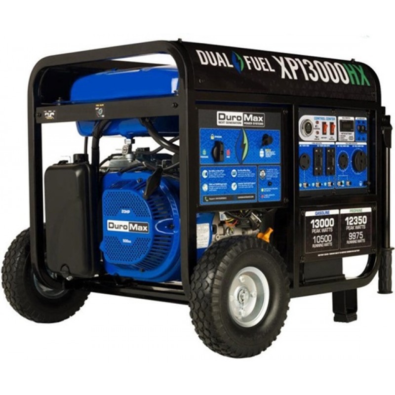 Duromax Generator with CO Alert 13000Watt 500cc Dual Fuel Gas Propane Portable