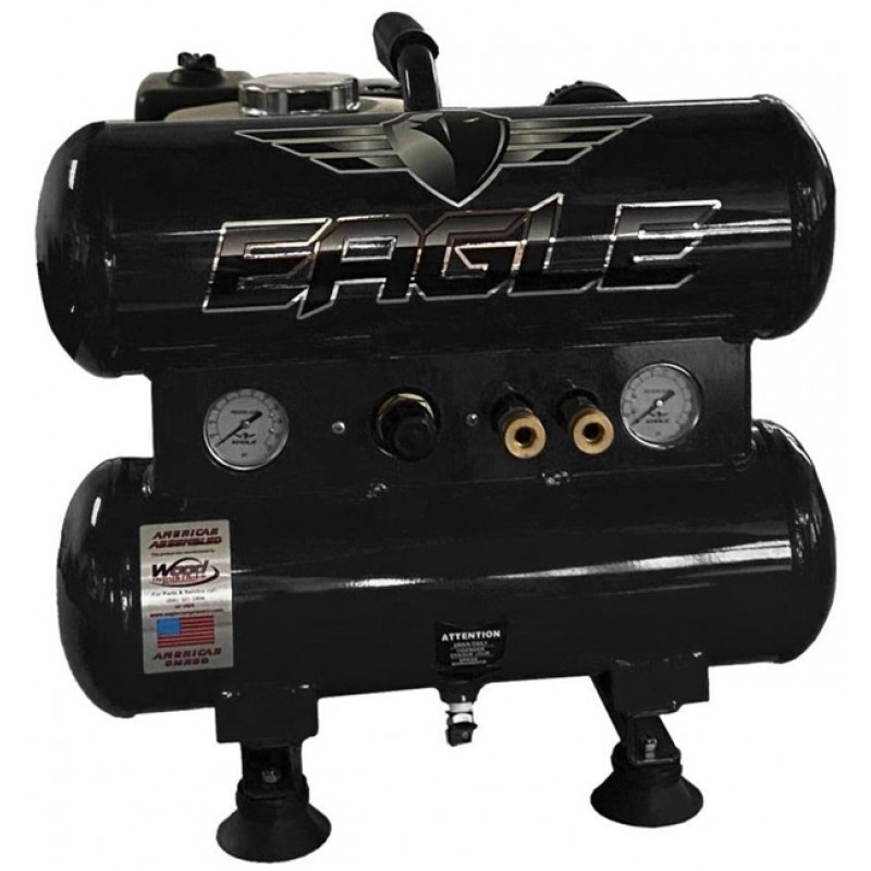 Eagle Compressor Portable Gas Twin Tanks Air Compressor 4 Gallon