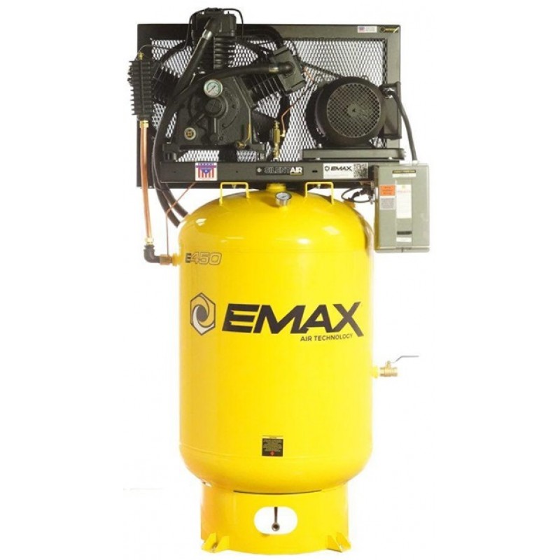 EMAX 120 Gallon 175 Psi 230/460V 3-Phase 15HP Vertical Air Compressor