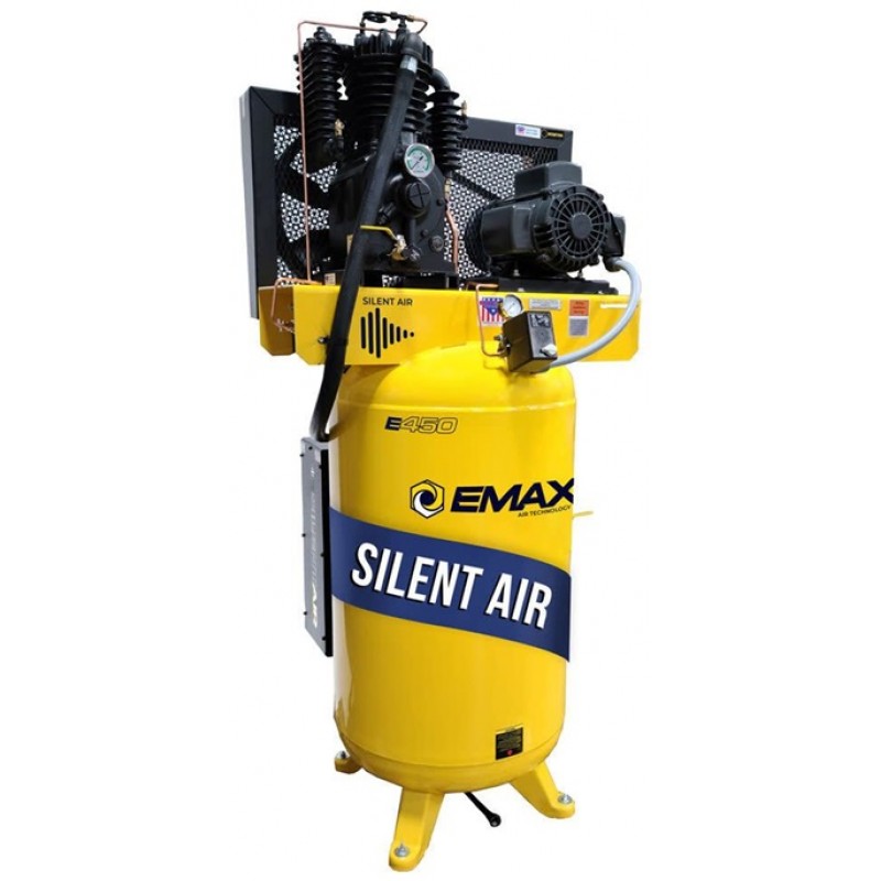 EMAX 80 Gallon 175 Psi 230/460V 3-Phase 5HP Vertical Air Compressor