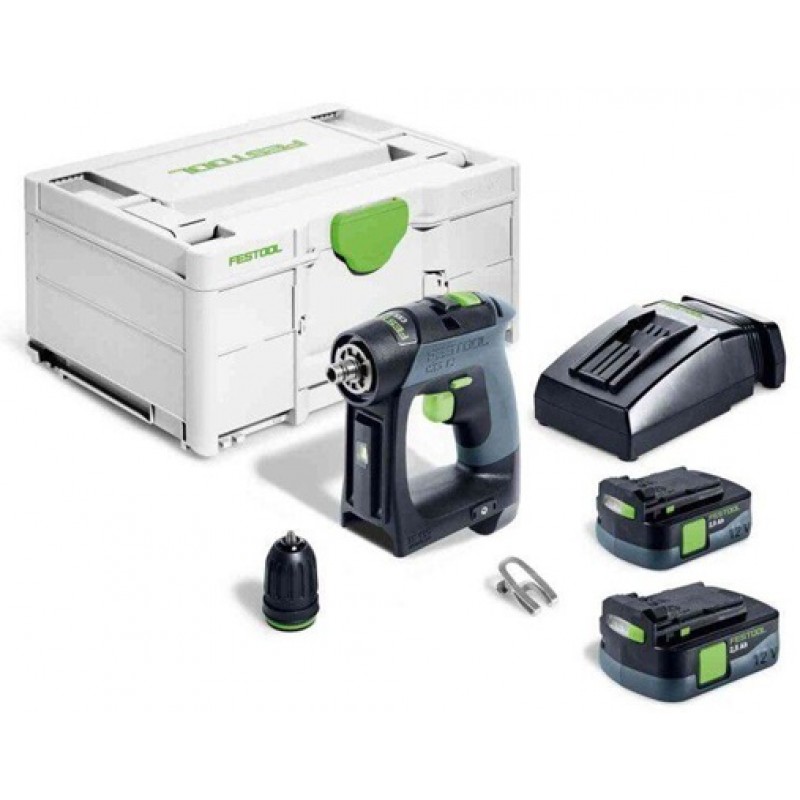 Festool Cordless 10.8V Battery-Powered Drill CXS 12 2,5-Set