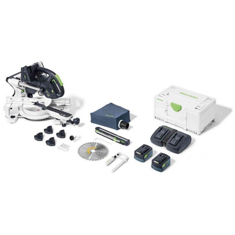 Festool Sliding Compound Miter Saw Cordless Kit KSC 60 EB 5,0 I-Plus KAPEX