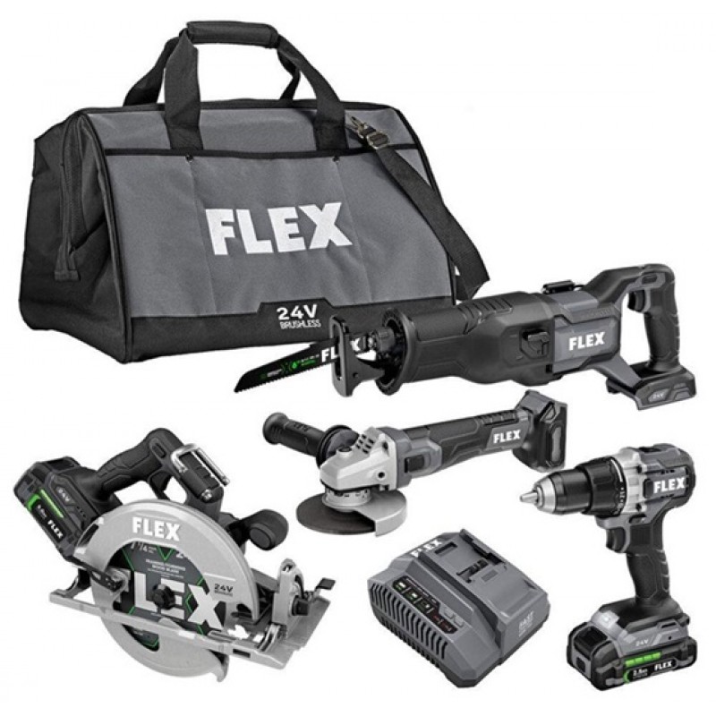 FLEX 24V 4pc Cordless Combo Kit