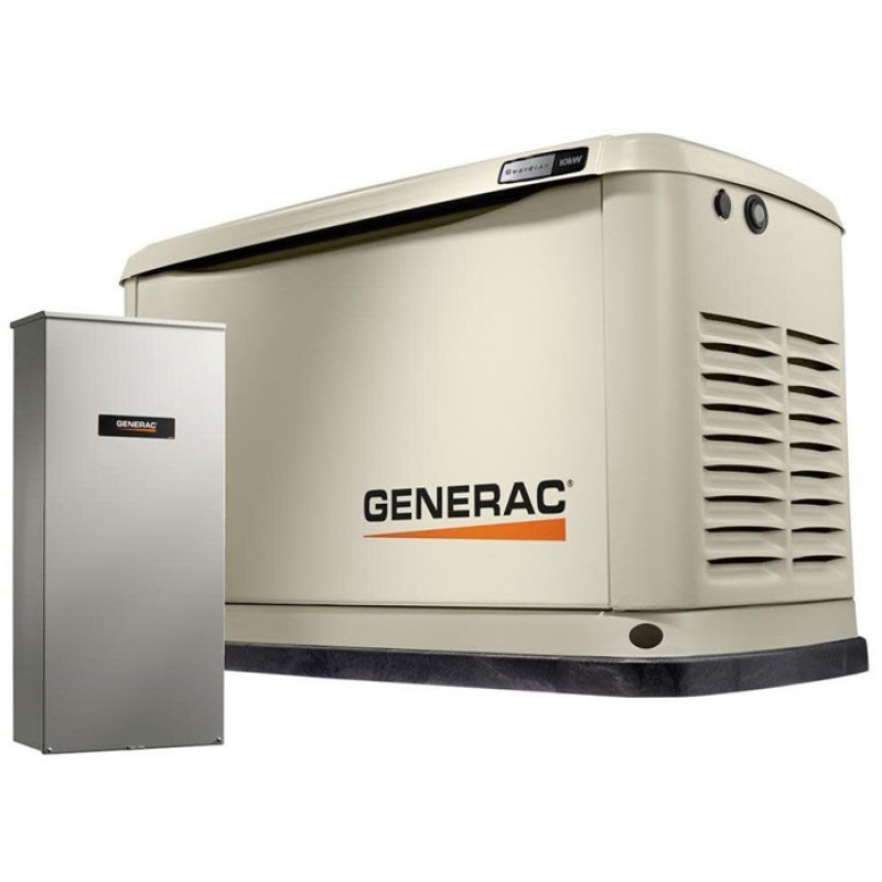 Generac Guardian 10kW Home Backup Generator with 16-circuit Transfer Switch WiFi-Enabled