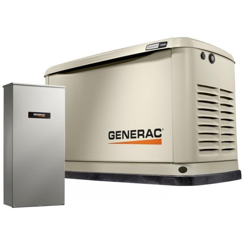 Generac Guardian 14kW Home Backup Generator with 16-circuit Transfer Switch WiFi-Enabled