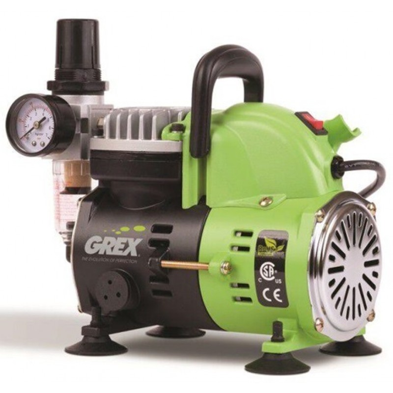 Grex Power Tools 1/8 HP Portable Piston Air Compressor 220V