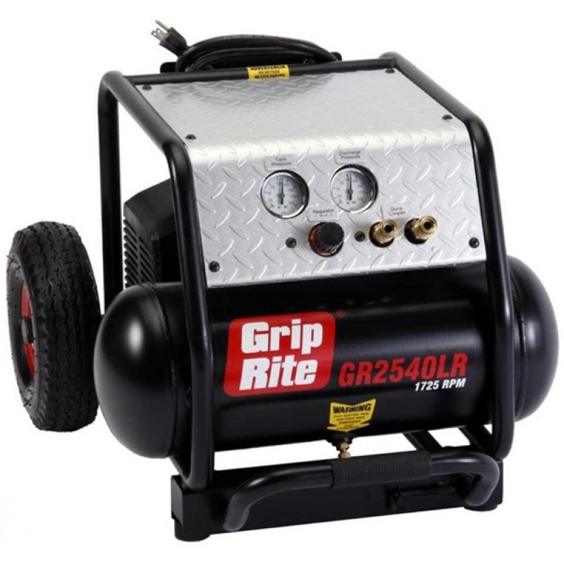 Grip Rite 12 AMP 2.5HP 4 Gallon 1725RPM Compressor with Wheels