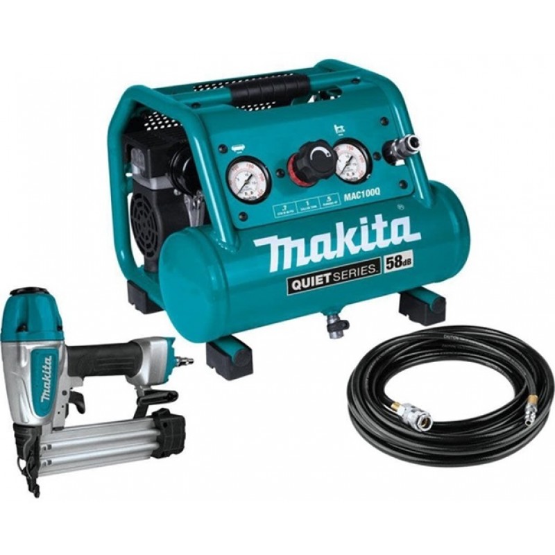 Makita 1 Gallon Compact Air Compressor & 18 Gauge Brad Nailer Combo Kit