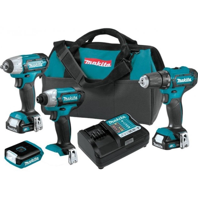 Makita 12V max CXT Lithium-Ion Cordless 4-Pc. Combo Kit (1.5Ah)