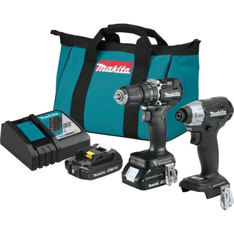 Makita 18V LXT 2pc Combo Kit Lithium-Ion Sub Compact Brushless Cordless