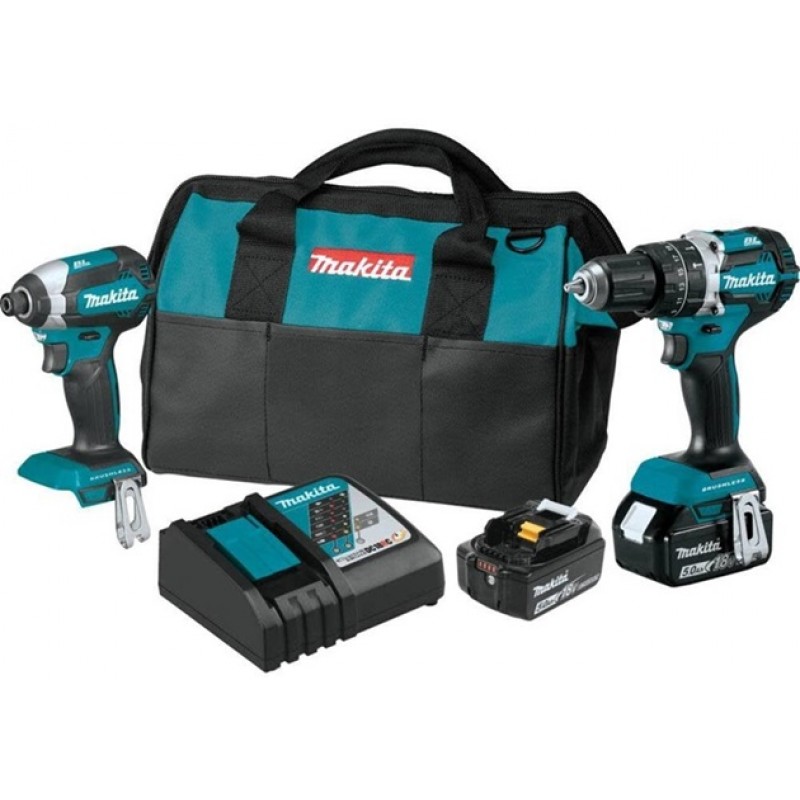 Makita 18V LXT Lithium-Ion Brushless Cordless 2-Pc. Combo Kit (5.0Ah)