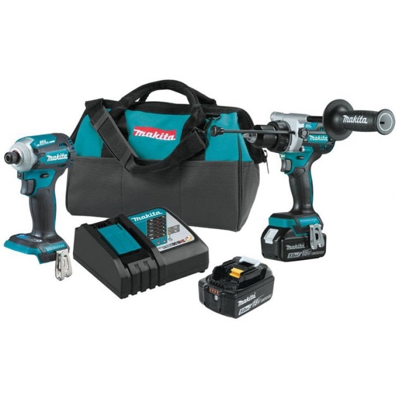 Makita 18V LXT Lithium-Ion Brushless Cordless 2 Piece Combo Kit 5.0Ah