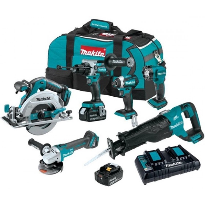 Makita 18V LXT Lithium-Ion Brushless Cordless 6-Pc. Combo Kit (5.0Ah)