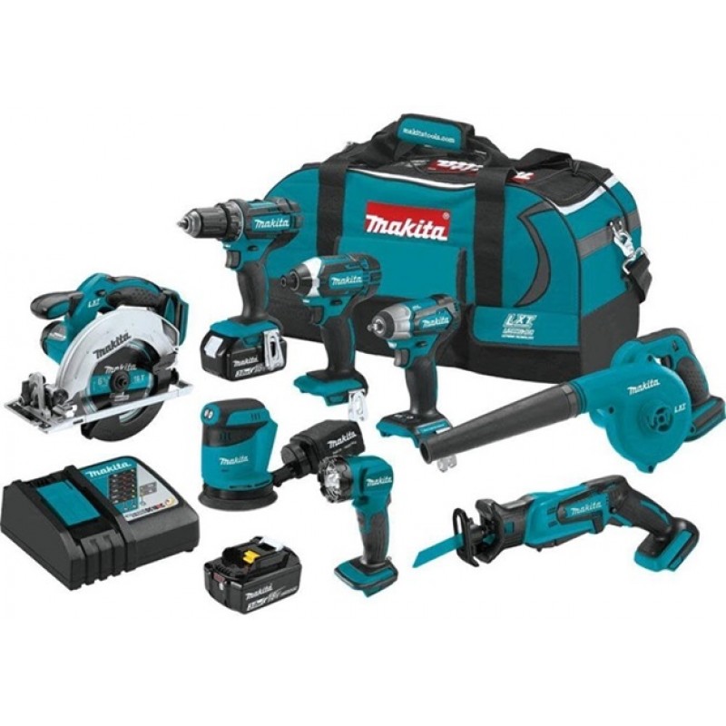 Makita 18V LXT Lithium-Ion Cordless 8-Piece Combo Kit (3.0Ah)