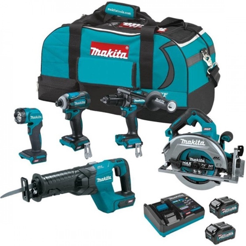 Makita 40V max XGT Brushless Cordless 5-Piece Combo Kit (4.0Ah)