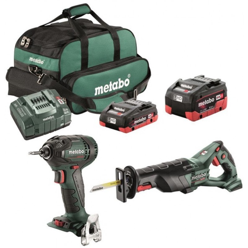 Metabo 18V Reciprocating Saw & Impact Driver Combo Kit