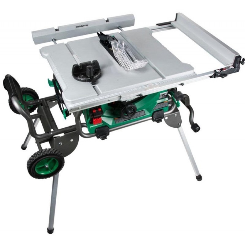 Metabo HPT 10in Jobsite Table Saw with Fold Roll Stand