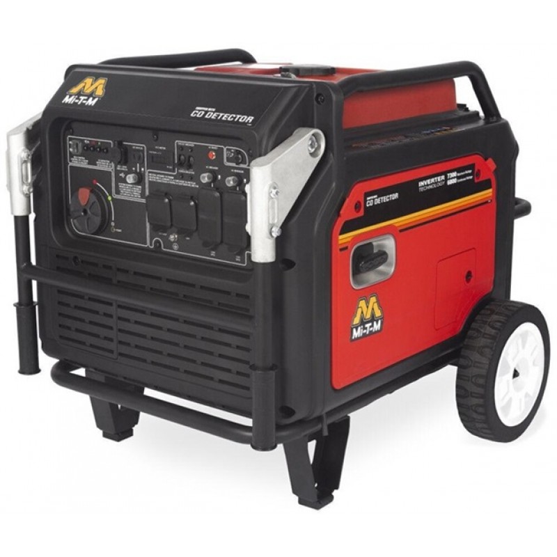 Mi T M 7300W 420 cc Portable Gasoline Inverter Generator with CO Detector