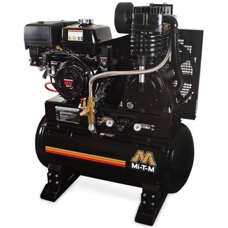 Mi T M Air Compressor 30 Gallon Stationary 13.0 HP Honda Gas