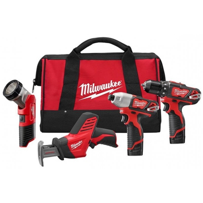 Milwaukee M12 Cordless Lithium-Ion 4 Tool Combo Kit