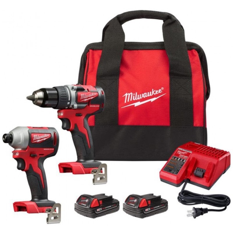 Milwaukee M18 Compact Brushless Drill Driver/Impact Driver Combo Kit