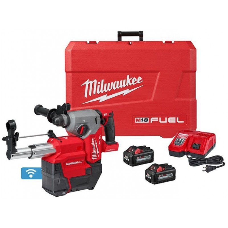 Milwaukee M18 FUEL 1inch SDS Plus Rotary Hammer with ONE-KEY Dust Extractor Kit