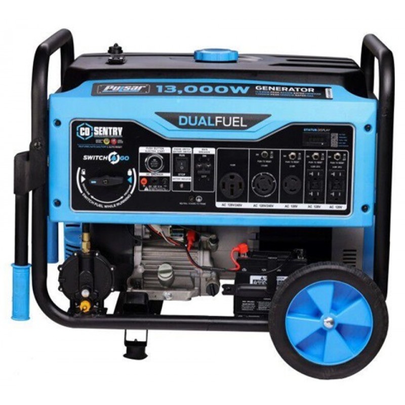 Pulsar Products 13000 Watt Dual Fuel Generator with Remote Start