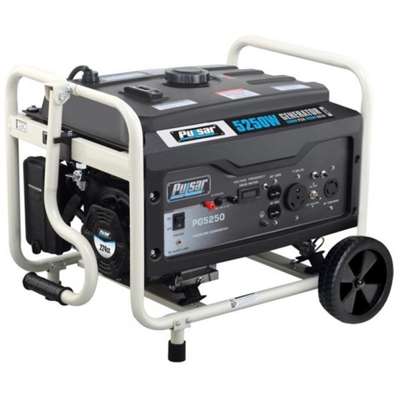 Pulsar Products 5250/4250-Watt Gasoline Powered Recoil Start Portable Generator with 224 cc Ducar Engine