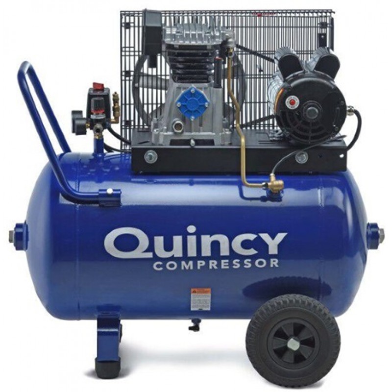 Quincy Electric Air Compressor 2HP 24 Gallon Horizontal 7.4 CFM