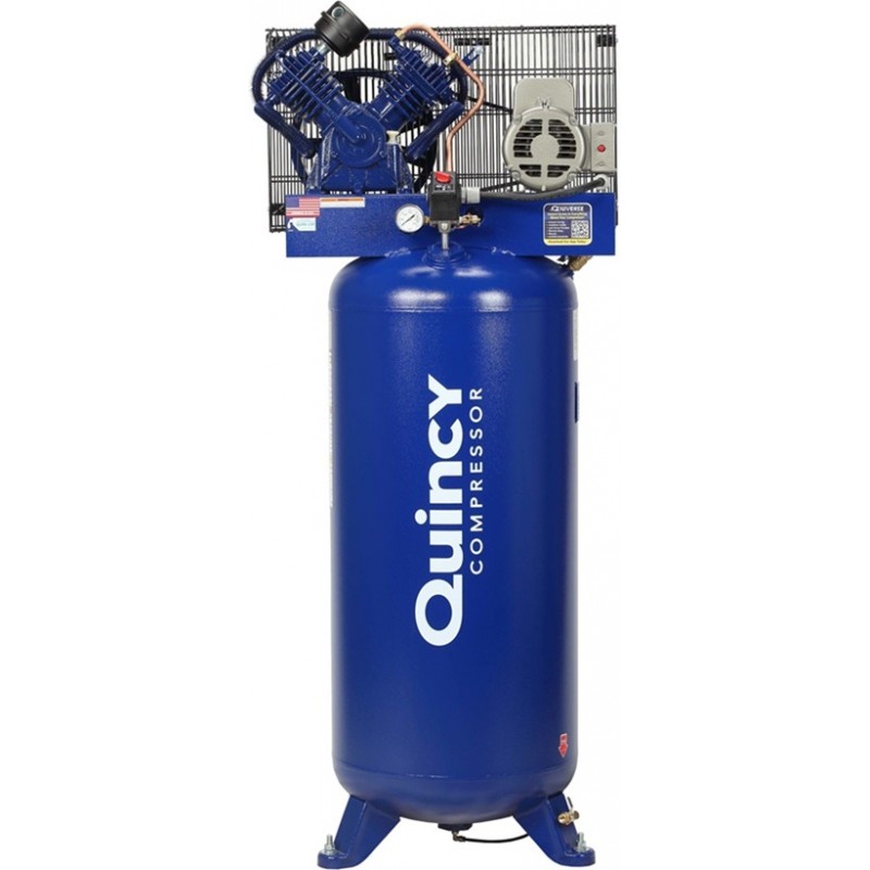 Quincy Reciprocating Air Compressor 5HP 230V 60 Gallon Vertical