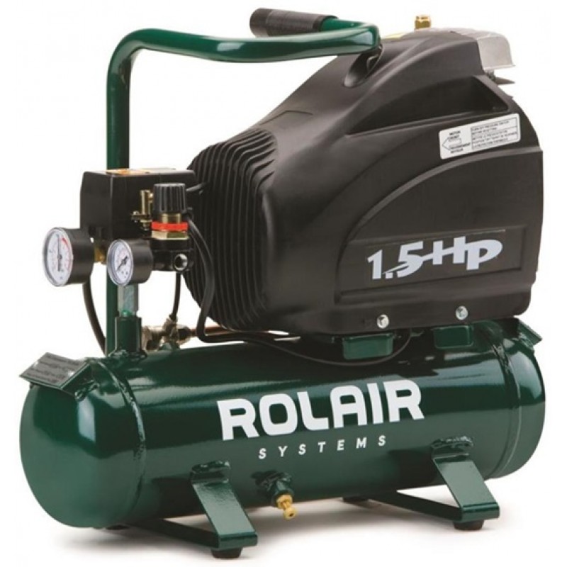 Rolair 1.5 HP (115V) 4 CFM@90PSI 2.5 Gall Hot-Dog Compressor