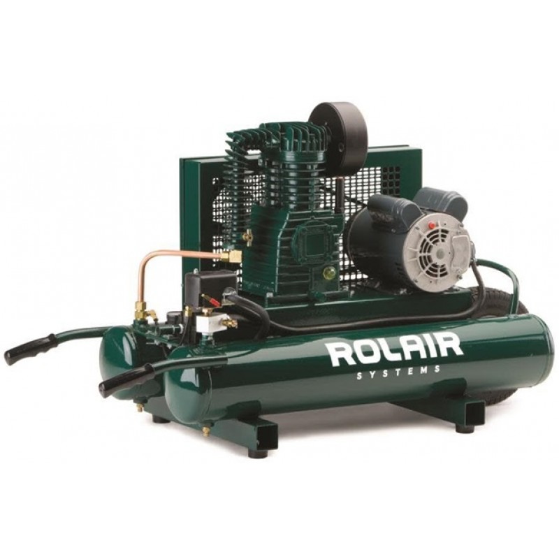 Rolair 1.5 HP (115V) 7.3 CFM@90PSI 9 Gall Twin Tank Compressor