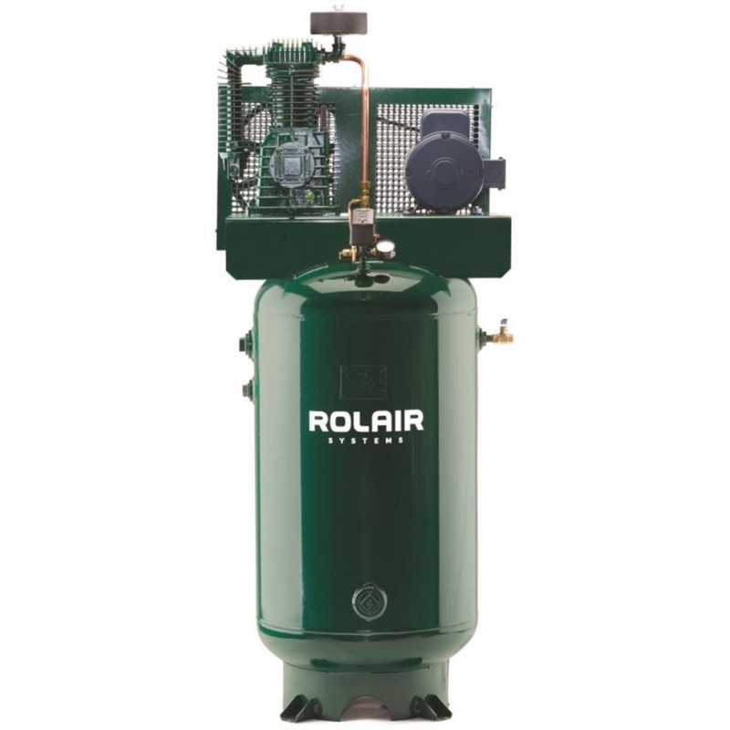 Rolair 5 HP (230V 1-Ph) 15.3 CFM@175PSI Vertical 80 Gall Compressor