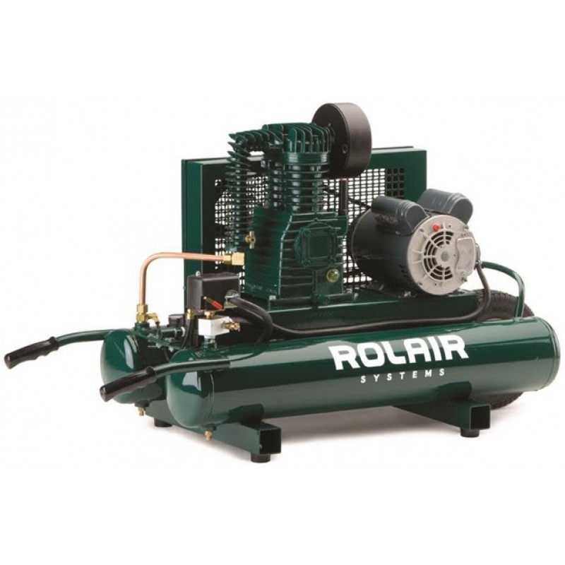 Rolair 9 Gallon Twin Tank Compressor with Dual Controls