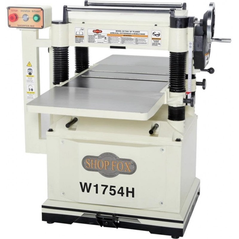 Shop Fox 240V 5HP 20in Planer with Mobile Base & Cutterhead