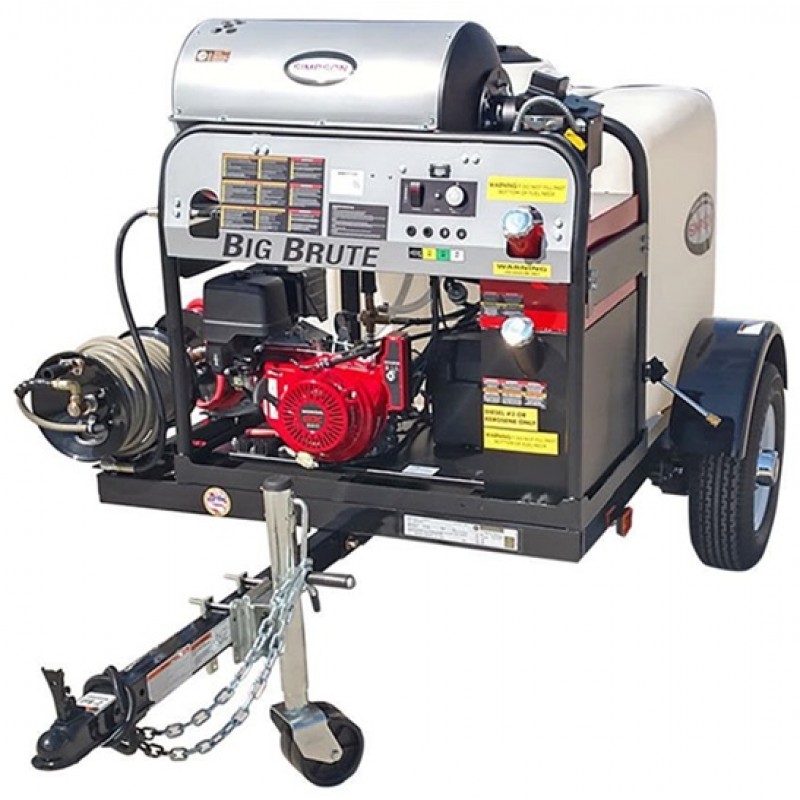 Simpson Hot Water Professional Gas Pressure Washer Trailer 4000 PSI