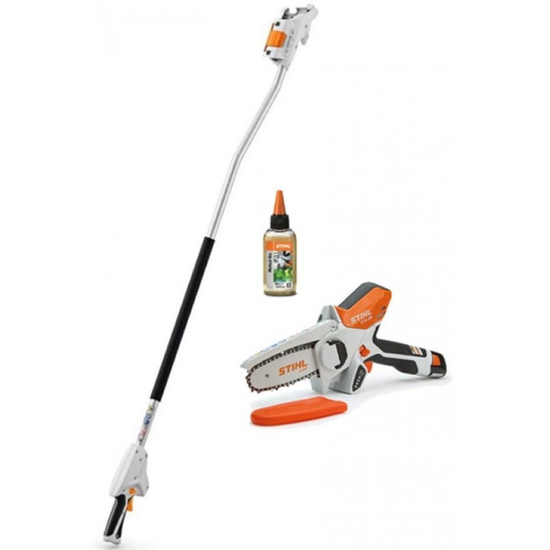 Stihl GTA 26 4 Inch Bar & Chain Garden Pruner ( Bare Tool) with 5ft Extension & Lubricating Oil Bundle