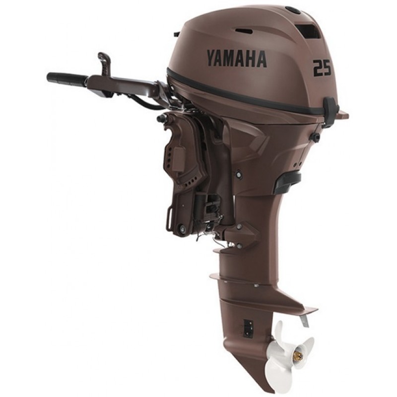 Yamaha F25LWHC3 25hp Outboard - Matte Brown